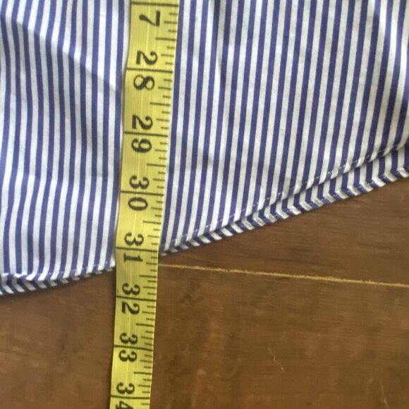 Brooks Brothers Sz 16-36 Blue Stripe Long Sleeve Button Down Dress Shirt - Picture 4 of 4